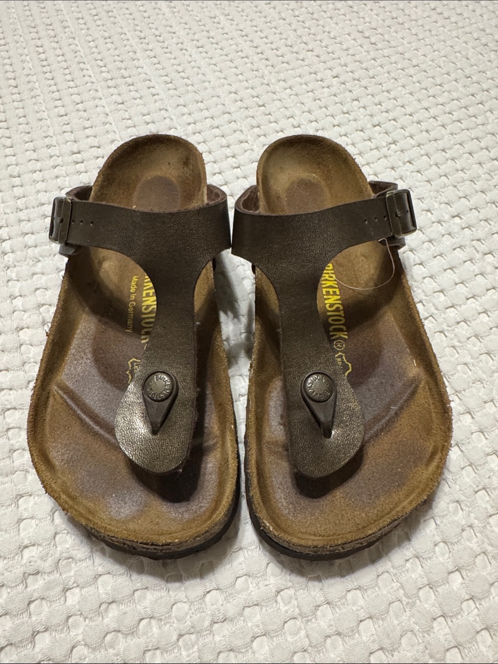 Birkenstock womens Dark Brown T-Strap Sandals